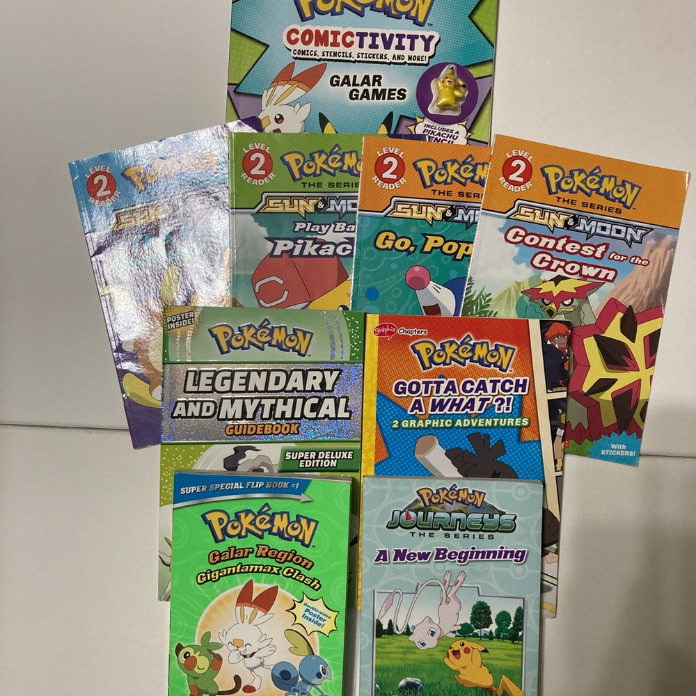 Pokemon Books- Lot of 9
